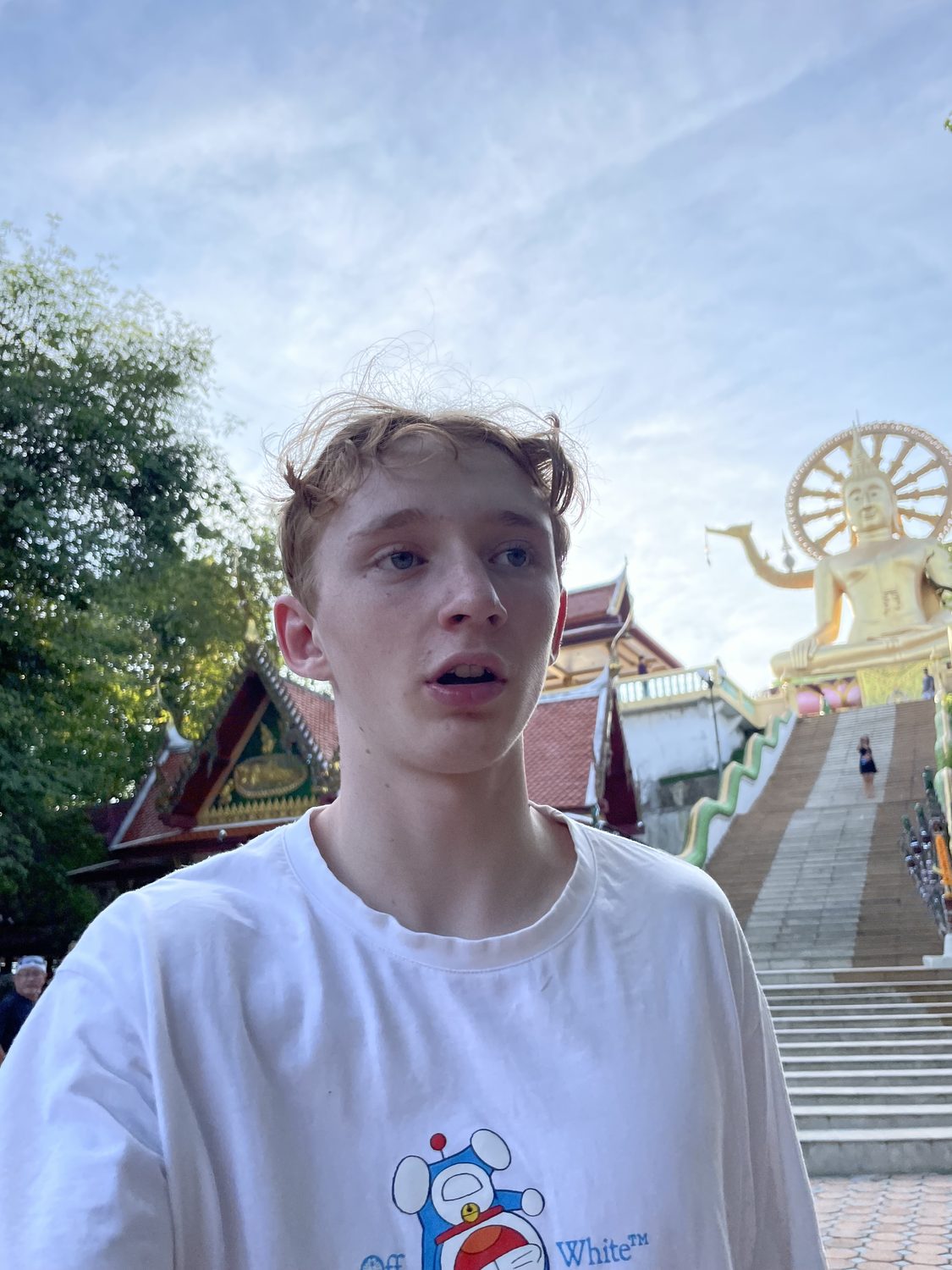 Felix Tinnerholm at the Big Buddha temple on Koh Samui, Thailand
